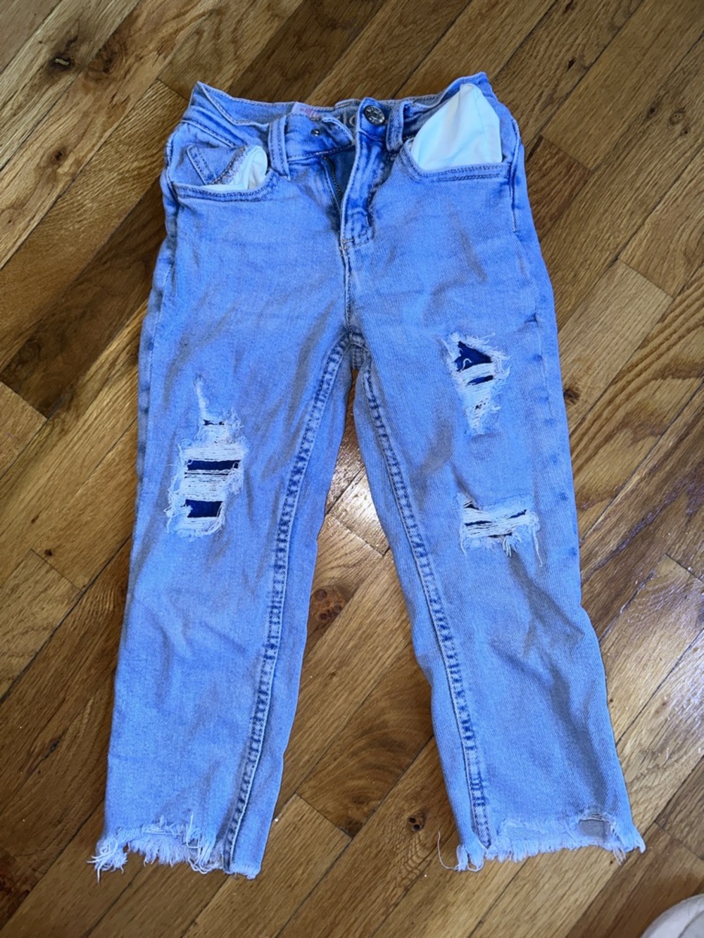 Mini Distressed Kids' Mom Jeans